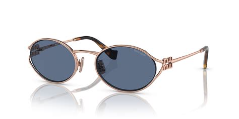 Miu Miu MU 52YS 54 Dark Blue & Pink Gold .